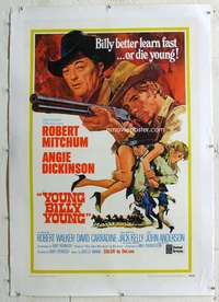 s365 YOUNG BILLY YOUNG linen one-sheet movie poster '69 Robert Mitchum