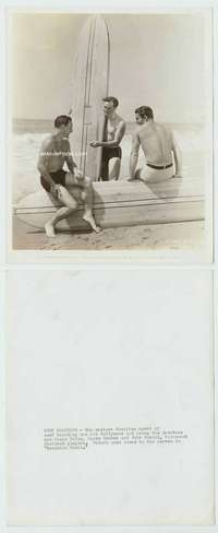 t007 LLOYD NOLAN candid vintage 8x10 movie still '40s surfing w/Buster Crabbe