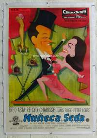 w368 SILK STOCKINGS linen Argentinean movie poster '57 Kapralik