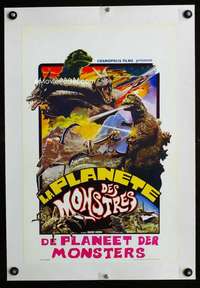 w087 SON OF GODZILLA linen Belgian movie poster '67 Godzilla!