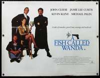w324 FISH CALLED WANDA linen British quad movie poster '88 Curtis