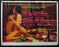 w327 IN THE REALM OF THE SENSES linen British quad movie poster R91