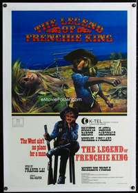 w068 LEGEND OF FRENCHIE KING linen Canadian 1sh movie poster '71 Bardot