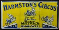 w041 HARMSTON'S CIRCUS linen circus poster '30s Jenkins
