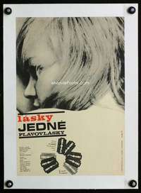 w116 LOVES OF A BLONDE linen Czech movie poster '65 Milos Forman