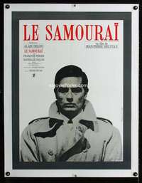 w218 LE SAMOURAI linen French 23x32 movie poster '72 Melville, Delon