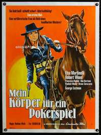 w293 BELLE STARR STORY linen German movie poster '68 Lina Wertmuller