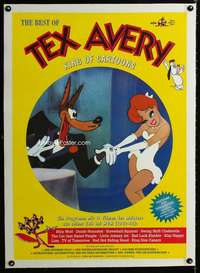 w283 BEST OF TEX AVERY linen German movie poster '80s Red Hot & wolf!