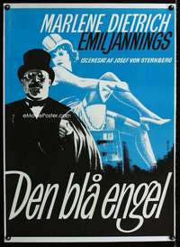 w314 BLUE ANGEL linen Danish movie poster R60s Schlechter artwork!