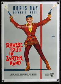 w269 CALAMITY JANE linen German movie poster R60s Doris Day by Goetze!
