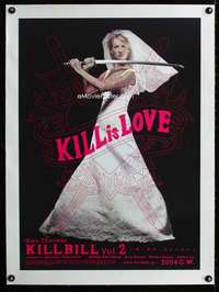 w146 KILL BILL VOL 2 linen Japanese movie poster '04 Thurman, Tarantino