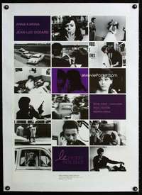 w148 LITTLE SOLDIER linen Japanese movie poster R90s Jean-Luc Godard