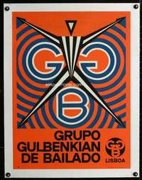 w070 GRUPO GULBENKIAN DE BAILADO linen Portuguese movie poster c60s
