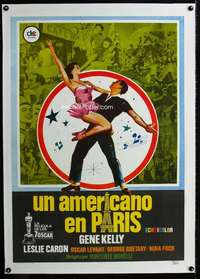 w248 AMERICAN IN PARIS linen Spanish movie poster R80 Gene Kelly
