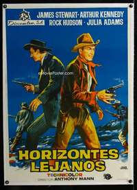 w240 BEND OF THE RIVER linen Spanish movie poster R66 cool Jano art!