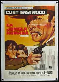w242 COOGAN'S BLUFF linen Spanish movie poster '68 great MCP art!