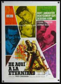 w238 FROM HERE TO ETERNITY linen Spanish movie poster R60s cool Mac art!