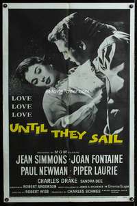 y074 UNTIL THEY SAIL one-sheet movie poster '57 Paul Newman, Jean Simmons