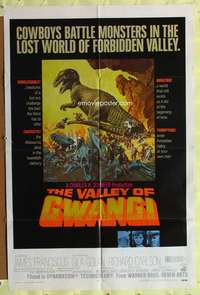 y064 VALLEY OF GWANGI one-sheet movie poster '69 Harryhausen, dinosaurs!