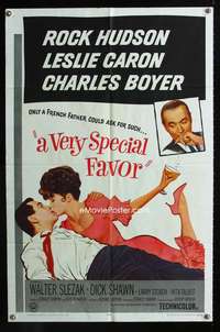 y051 VERY SPECIAL FAVOR one-sheet movie poster '65 Rock Hudson, Caron