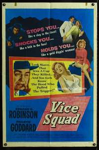 y050 VICE SQUAD one-sheet movie poster '53 Edward G Robinson, film noir