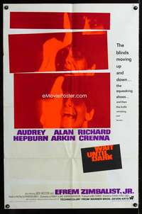 y041 WAIT UNTIL DARK one-sheet movie poster '67 blind Audrey Hepburn!