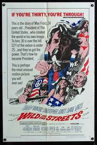 y021 WILD IN THE STREETS one-sheet movie poster '68 Christopher Jones