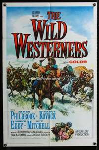 y019 WILD WESTERNERS one-sheet movie poster '62 James Philbrook, Kovack