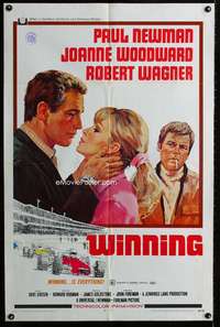 y018 WINNING one-sheet movie poster '69 Paul Newman, Indy car racing!