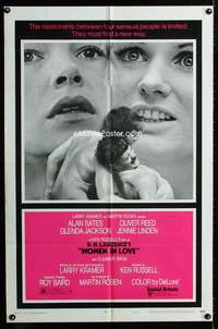 y016 WOMEN IN LOVE one-sheet movie poster '70 Ken Russell, D.H. Lawrence