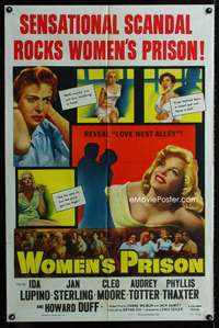 y015 WOMEN'S PRISON one-sheet movie poster '54 super sexy Cleo Moore!