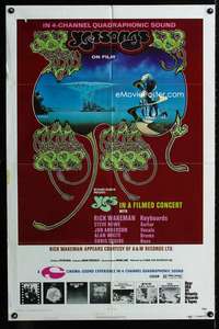 y004 YESSONGS one-sheet movie poster '75 great Roger Dean artwork!