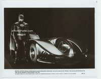 z022 BATMAN vintage 8x10 movie still '89 Michael Keaton & Batmobile!