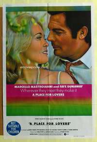 a400 PLACE FOR LOVERS Aust 1sh movie poster '69 Dunaway, Mastroianni