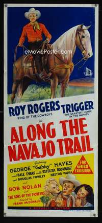 a428 ALONG THE NAVAJO TRAIL Aust daybill movie poster '45 Roy Rogers