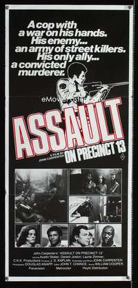 a442 ASSAULT ON PRECINCT 13 Aust daybill movie poster '76 Carpenter