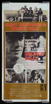 a478 BRONCO BILLY Aust daybill movie poster '80 Clint Eastwood, Locke
