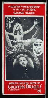 a513 COUNTESS DRACULA Aust daybill movie poster '72 Hammer horror!