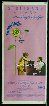 a595 FUNNY LADY Aust daybill movie poster '75 Barbra Streisand, Caan