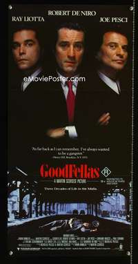a606 GOODFELLAS Aust daybill movie poster '90 Robert De Niro, Pesci