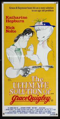 a608 GRACE QUIGLEY Aust daybill movie poster '85 Al Hirschfeld art!