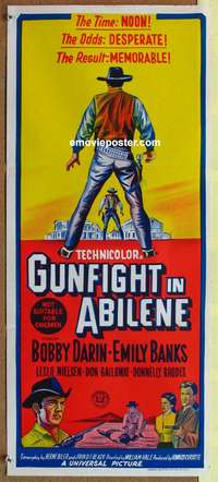 a611 GUNFIGHT IN ABILENE Aust daybill movie poster '67 Bobby Darin