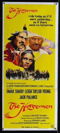 a627 HORSEMEN Aust daybill movie poster '71 Omar Sharif, Frankenheimer