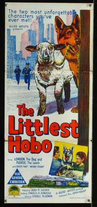 a675 LITTLEST HOBO Aust daybill movie poster '58 London the Dog!