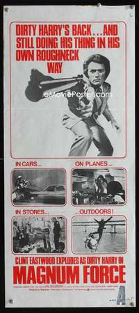 a689 MAGNUM FORCE Aust daybill movie poster '73 Eastwood, Dirty Harry