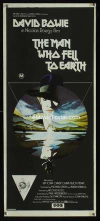 a693 MAN WHO FELL TO EARTH Aust daybill movie poster '76 David Bowie