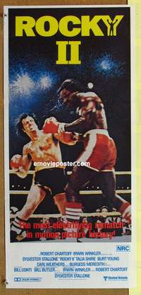 a784 ROCKY II Aust daybill movie poster '79 Stallone, boxing!