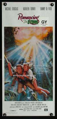 a788 ROMANCING THE STONE Aust daybill movie poster '84 Robert Zemeckis