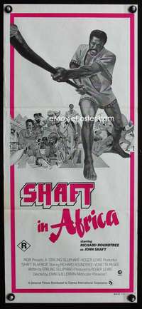 a804 SHAFT IN AFRICA Aust daybill movie poster '73 Richard Roundtree