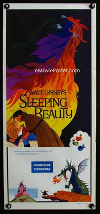 a815 SLEEPING BEAUTY Aust daybill R1970s Walt Disney cartoon fairy tale fantasy classic!